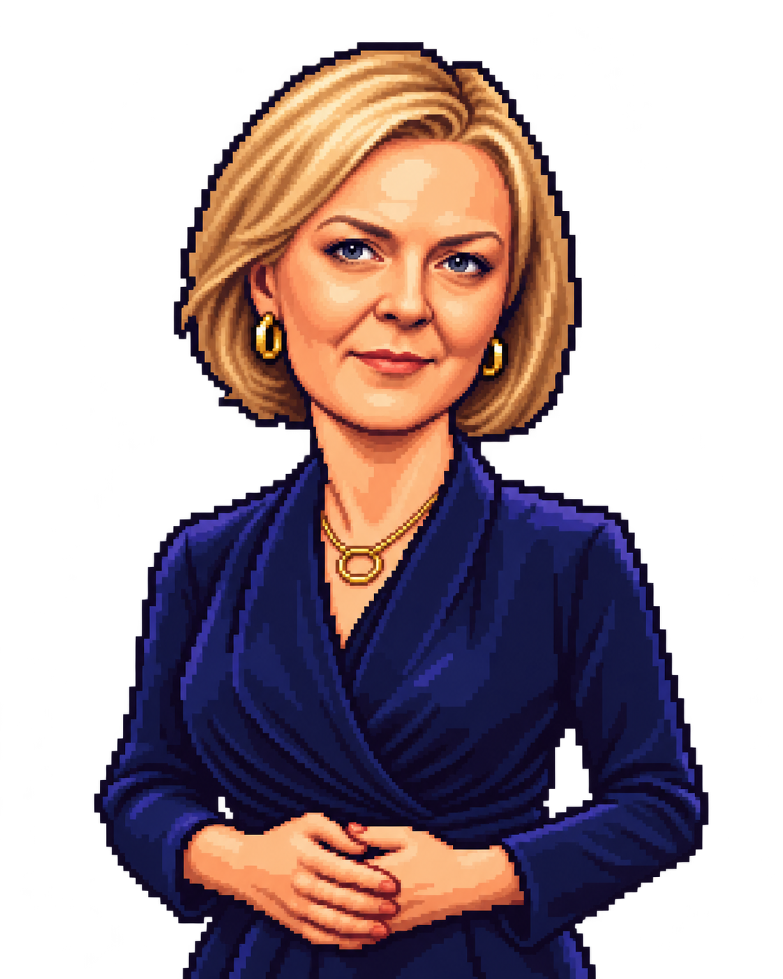 Liz Truss pixel caricature